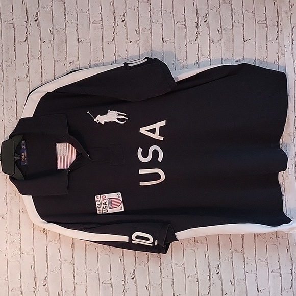 Polo By Ralph Lauren, Team USA #10, Polo Shirt, Navy, Size 4XB. - Picture 4 of 15